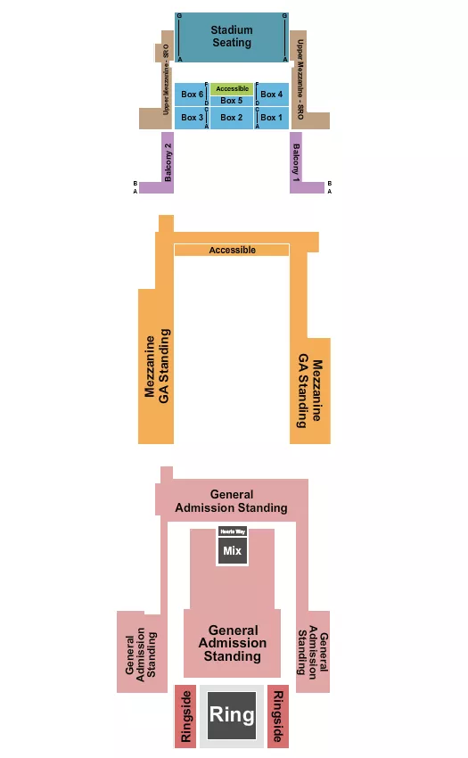 seating chart for Citizens House Of Blues - Boston - MMA GA - eventticketscenter.com
