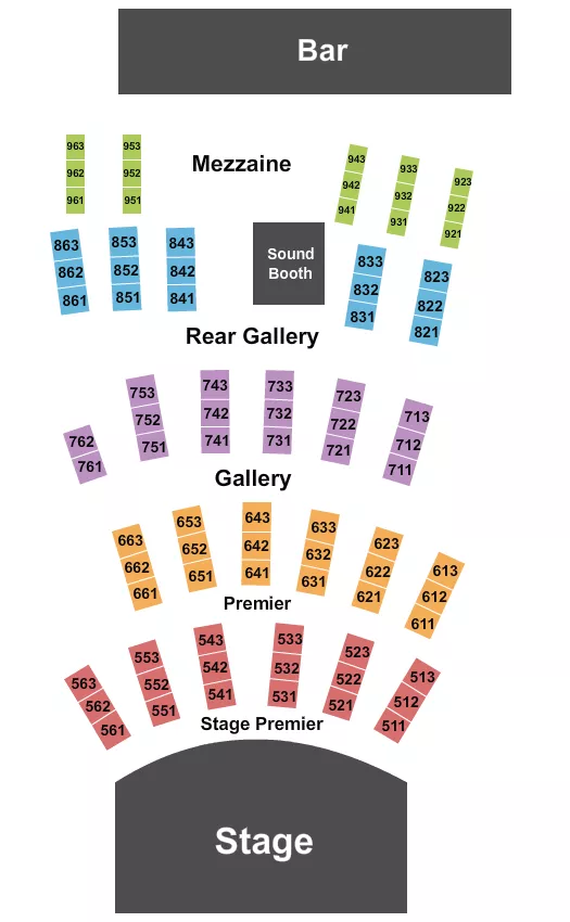 seating chart for City Winery - Philadelphia  - Endstage 3 - eventticketscenter.com