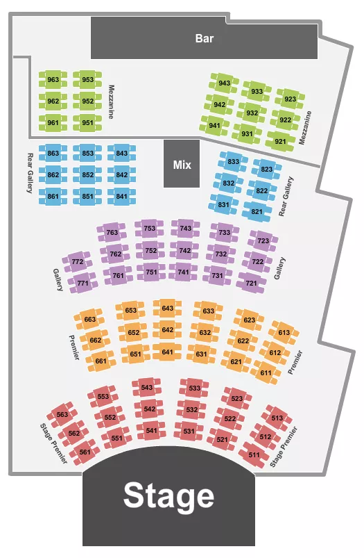 seating chart for City Winery - Philadelphia  - Endstage 4 - eventticketscenter.com