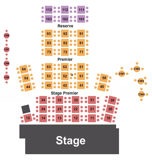 seating chart for City Winery At City Foundry STL - Stage Premier/Premier/Reserved 2 - eventticketscenter.com