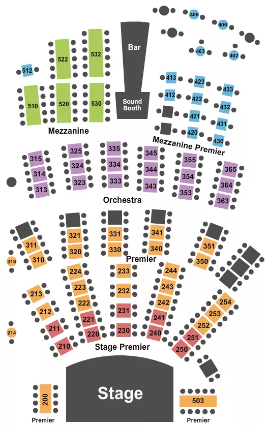 seating chart for City Winery - Chicago - Endstage 3 - eventticketscenter.com