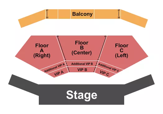 seating chart for Clay Cooper Theatre - End Stage - eventticketscenter.com