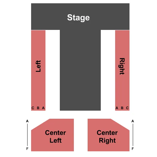 seating chart for Clear Space Theatre - Endstage - eventticketscenter.com