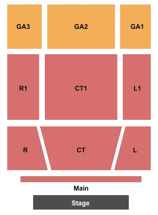 seating chart for Clearwater River Casino - End Stage - eventticketscenter.com