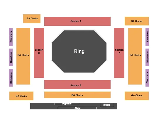seating chart for Clearwater River Casino - MMA - eventticketscenter.com