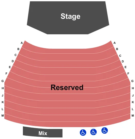 seating chart for Cleland Community Theatre - End Stage - eventticketscenter.com