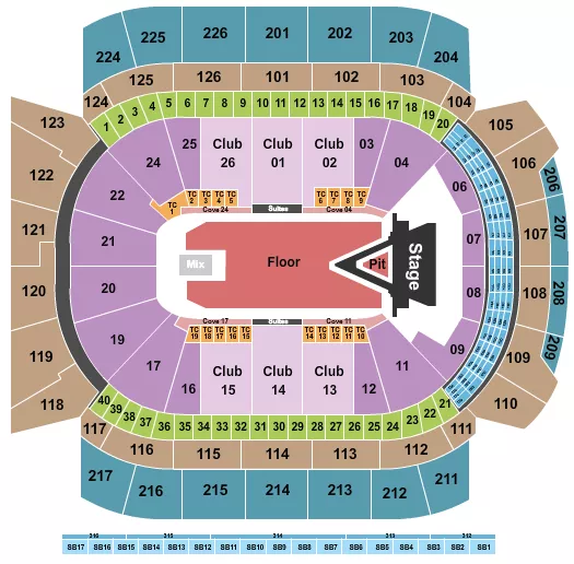 seating chart for Climate Pledge Arena - Aerosmith 2023 - eventticketscenter.com