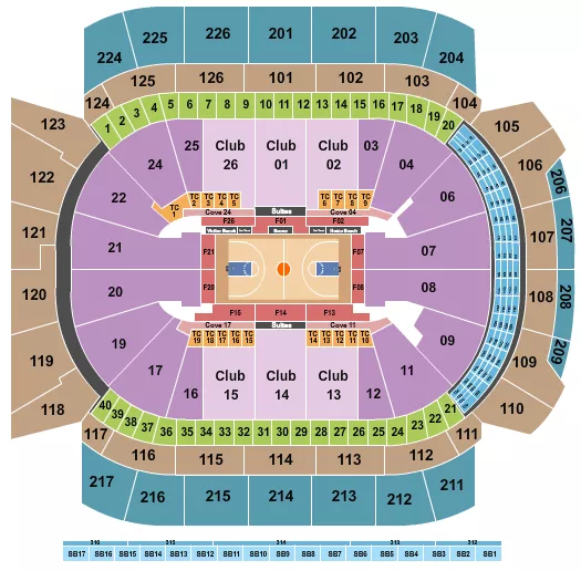 Basketball 2 Seating Map