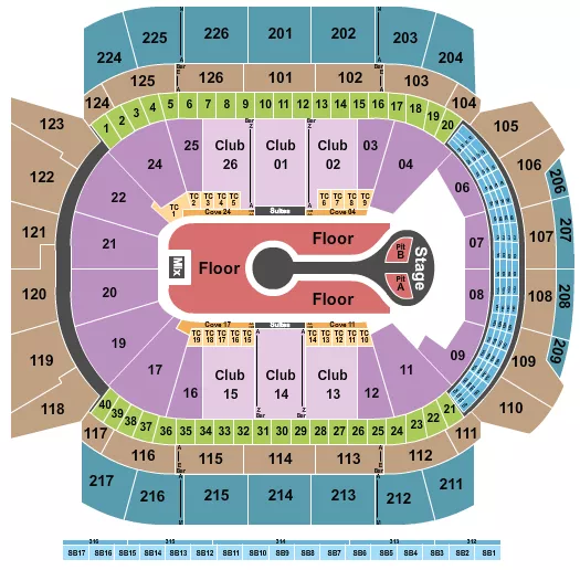 seating chart for Climate Pledge Arena - Benson Boone - eventticketscenter.com
