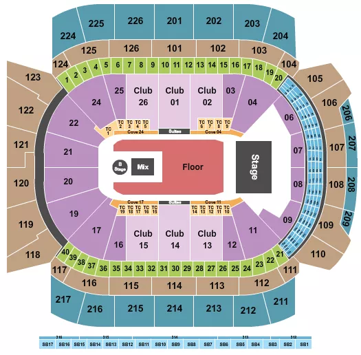 seating chart for Climate Pledge Arena - Chris Brown - eventticketscenter.com