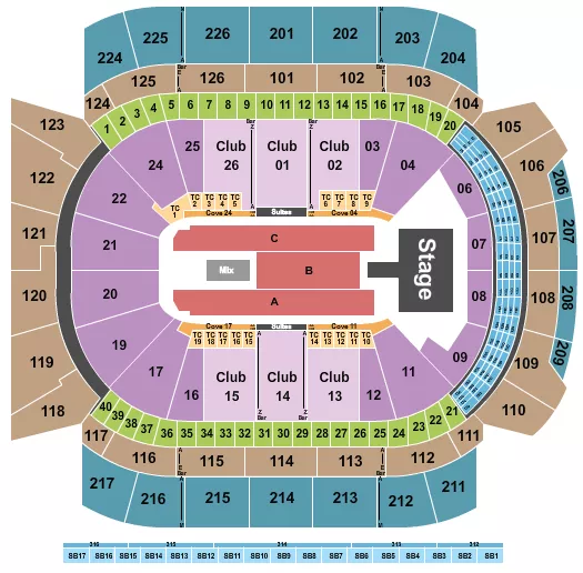 seating chart for Climate Pledge Arena - Don Omar - eventticketscenter.com
