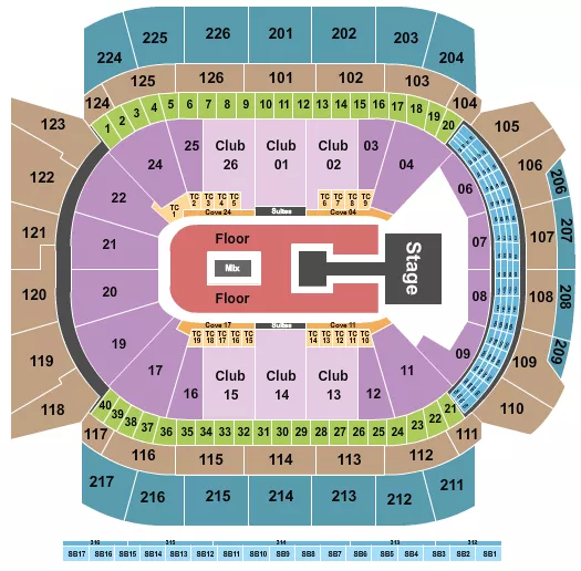 seating chart for Climate Pledge Arena - Dua Lipa - eventticketscenter.com