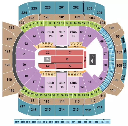seating chart for Climate Pledge Arena - Endstage FLR RSV - eventticketscenter.com