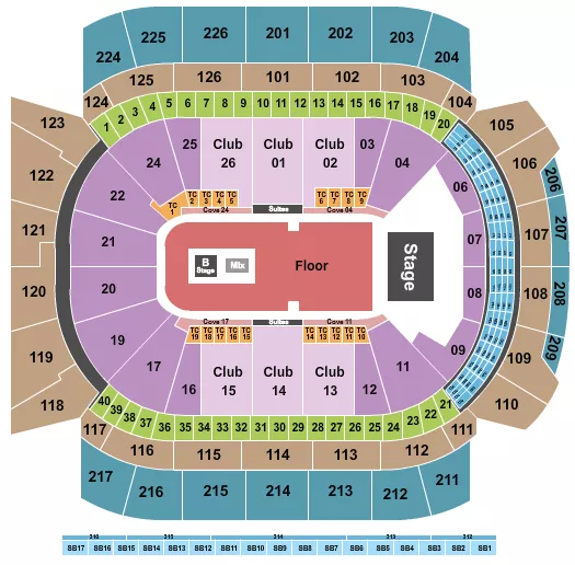 seating chart for Climate Pledge Arena - Endstage GA Floor 3 - eventticketscenter.com