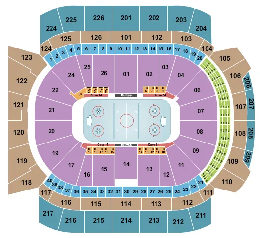seating chart for Climate Pledge Arena - Hockey 2 - eventticketscenter.com