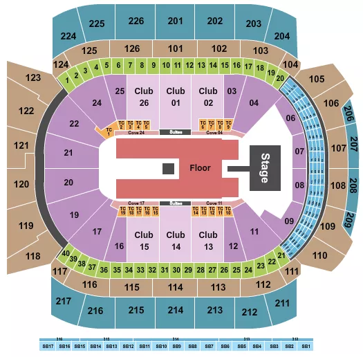 seating chart for Climate Pledge Arena - Jhene Aiko - eventticketscenter.com