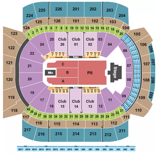 seating chart for Climate Pledge Arena - Joji - eventticketscenter.com