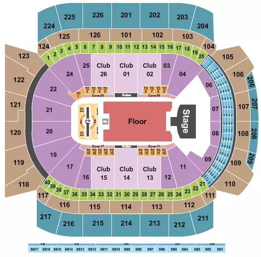 seating chart for Climate Pledge Arena - Justin Timberlake - eventticketscenter.com
