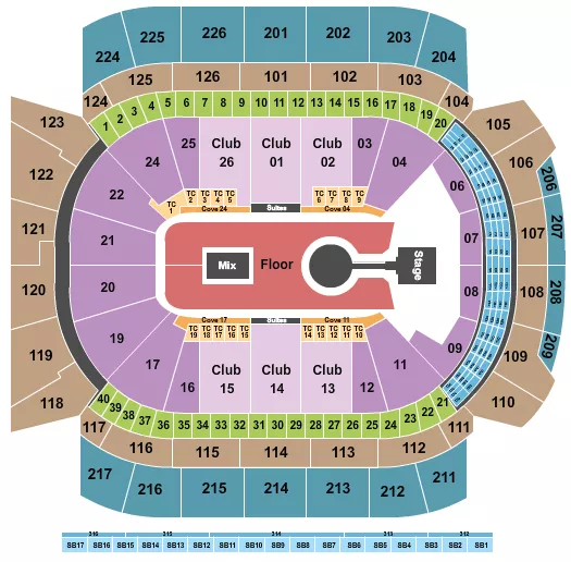 seating chart for Climate Pledge Arena - Kid Cudi - eventticketscenter.com