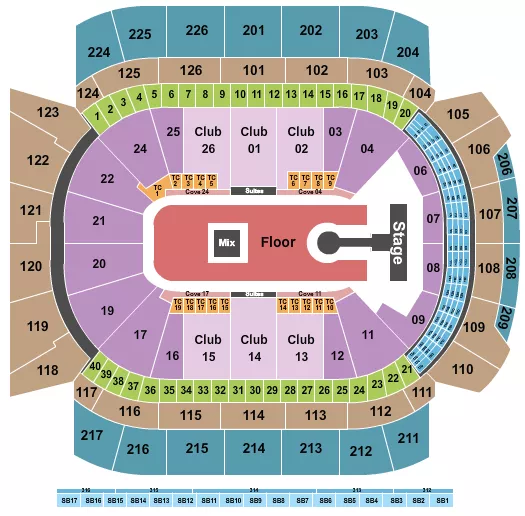 seating chart for Climate Pledge Arena - Kygo - eventticketscenter.com