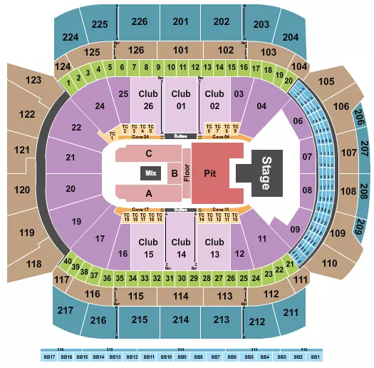seating chart for Climate Pledge Arena - Lizzy McAlpine - eventticketscenter.com