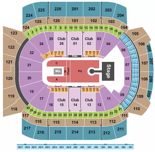 seating chart for Climate Pledge Arena - Louis Tomlinson - eventticketscenter.com