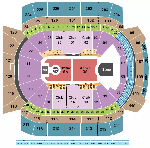 seating chart for Climate Pledge Arena - Phoebe Bridgers - eventticketscenter.com