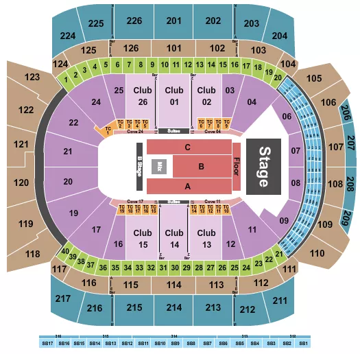 seating chart for Climate Pledge Arena - Ricardo Arjona - eventticketscenter.com