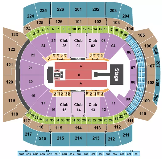 seating chart for Climate Pledge Arena - Summer Walker - eventticketscenter.com