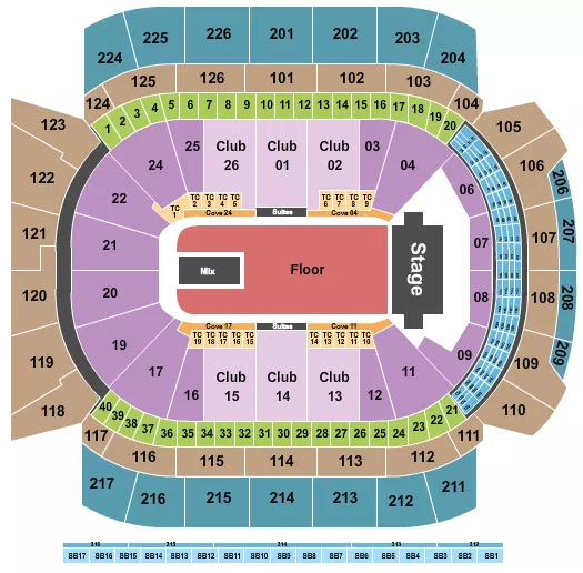 seating chart for Climate Pledge Arena - TSO 1 - eventticketscenter.com