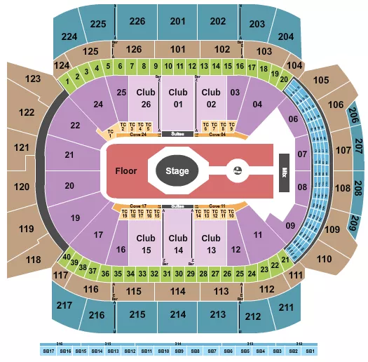 seating chart for Climate Pledge Arena - Tame Impala - eventticketscenter.com