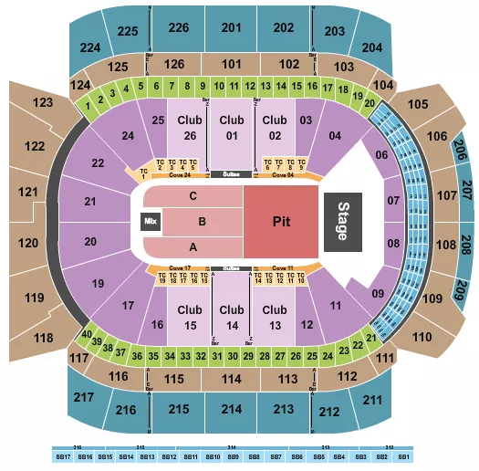 seating chart for Climate Pledge Arena - The Strokes - eventticketscenter.com