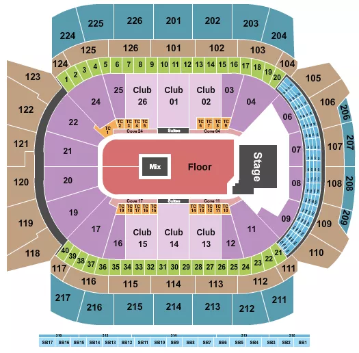 seating chart for Climate Pledge Arena - Twenty One Pilots - eventticketscenter.com
