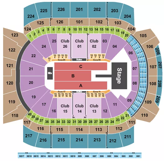 seating chart for Climate Pledge Arena - Yoasobi - eventticketscenter.com