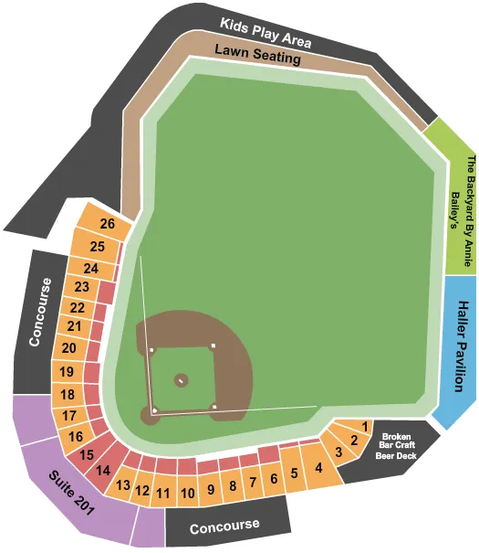 seating chart for Clipper Magazine Stadium - Baseball - eventticketscenter.com