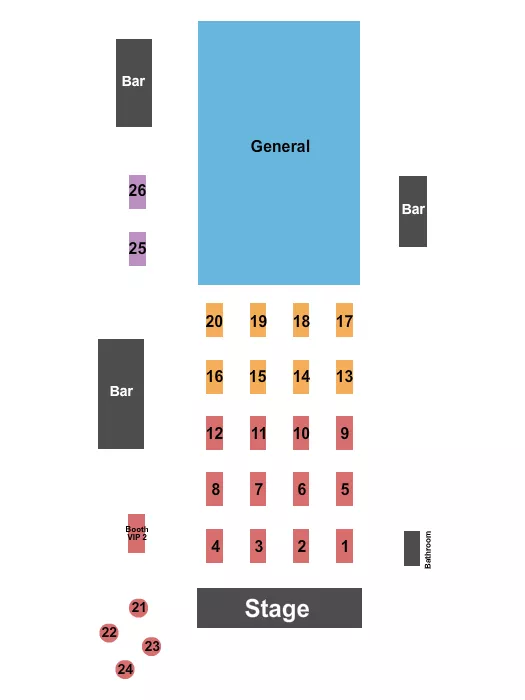 seating chart for Club Karamba - GA & Tables - eventticketscenter.com