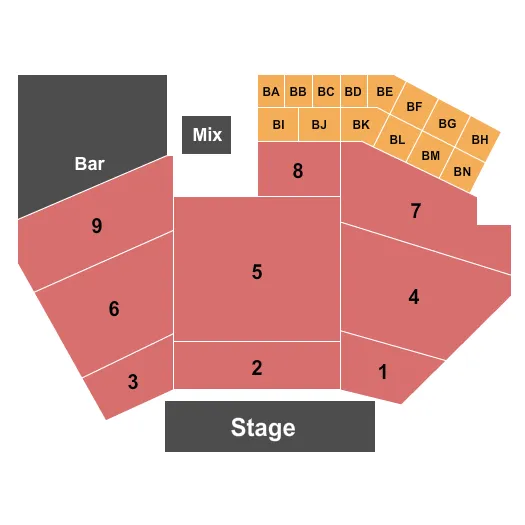 seating chart for Club Madrid at Sunset Station Hotel - Endstage - eventticketscenter.com