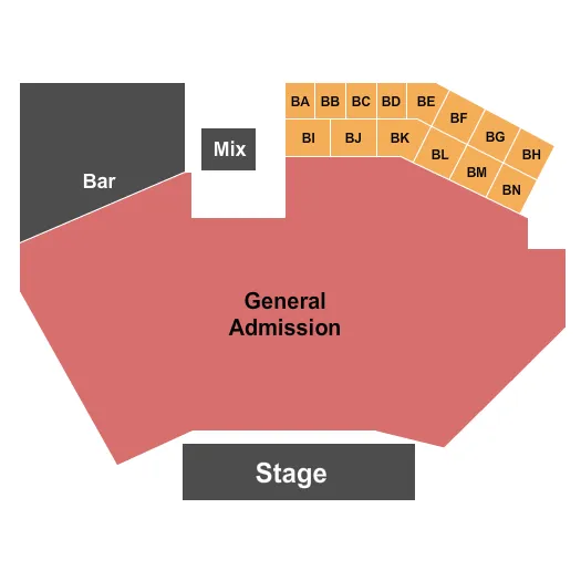 seating chart for Club Madrid at Sunset Station Hotel - GA & Booths - eventticketscenter.com