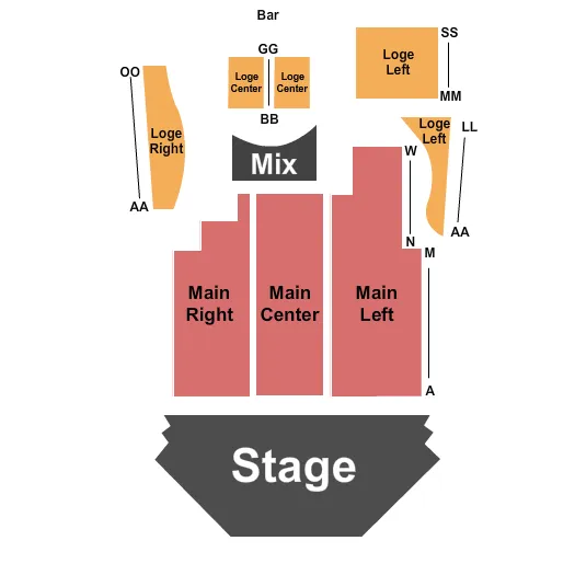 seating chart for Clyde Theatre - End Stage - eventticketscenter.com