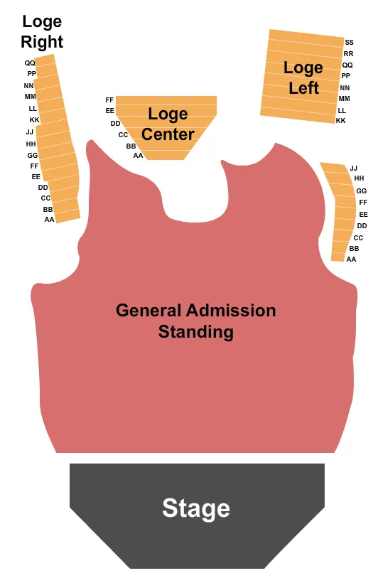 seating chart for Clyde Theatre - Endstage GA Floor - eventticketscenter.com