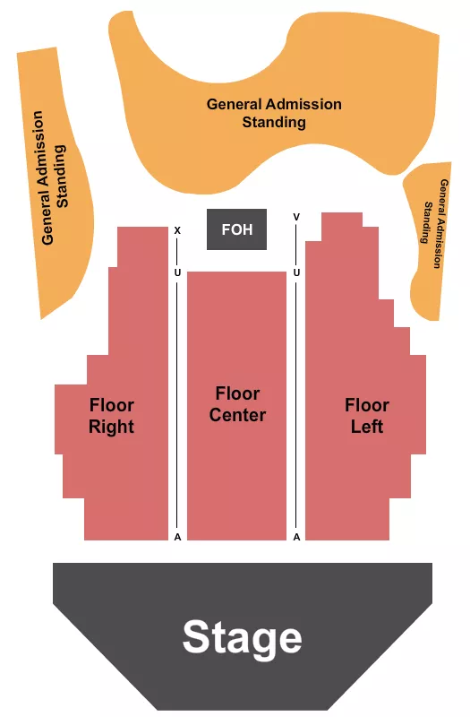 seating chart for Clyde Theatre - Endstage Loge GA - eventticketscenter.com