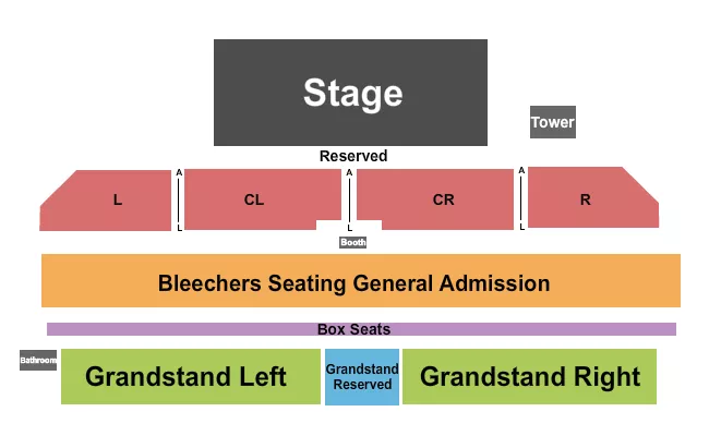 seating chart for Cobleskill Fairgrounds - Endstage 4 - eventticketscenter.com