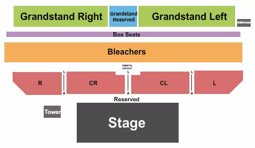 seating chart for Cobleskill Fairgrounds - Endstage 4 - eventticketscenter.com