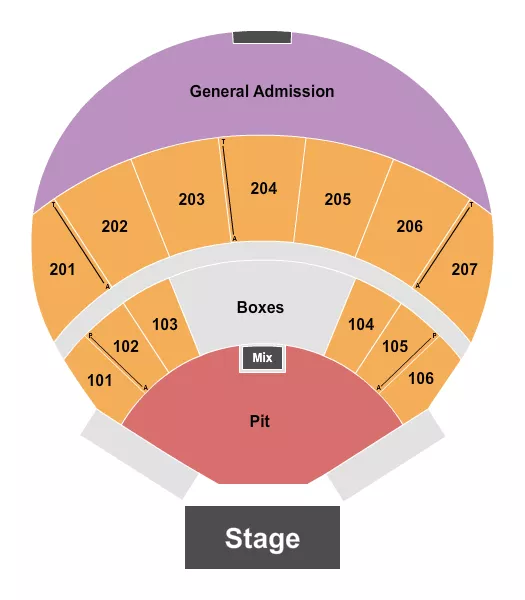 seating chart for Coca-Cola Amphitheater at the BJCC - Goose - eventticketscenter.com