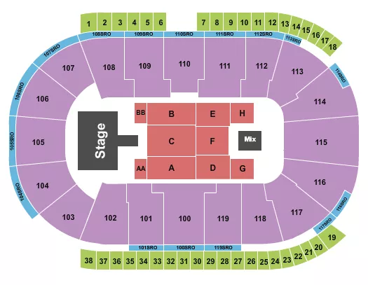 seating chart for Coca-Cola Coliseum - Christian Nodal - eventticketscenter.com