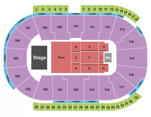 seating chart for Coca-Cola Coliseum - Cypress Hill - eventticketscenter.com