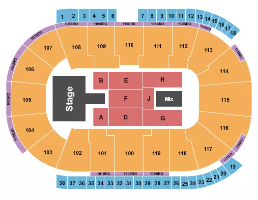 seating chart for Coca-Cola Coliseum - Don Omar - eventticketscenter.com
