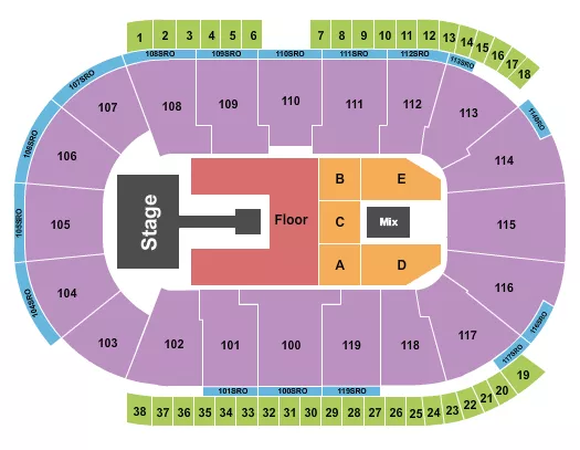 seating chart for Coca-Cola Coliseum - Endstage Pit - eventticketscenter.com