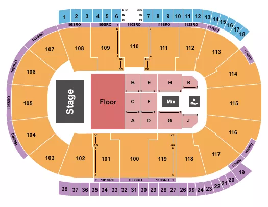 seating chart for Coca-Cola Coliseum - Forrest Frank - eventticketscenter.com