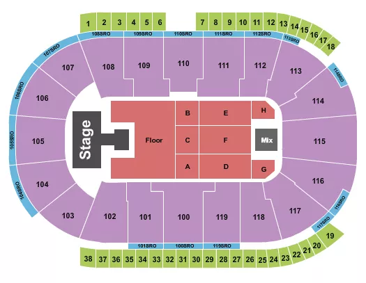 seating chart for Coca-Cola Coliseum - One Ok Rock - eventticketscenter.com